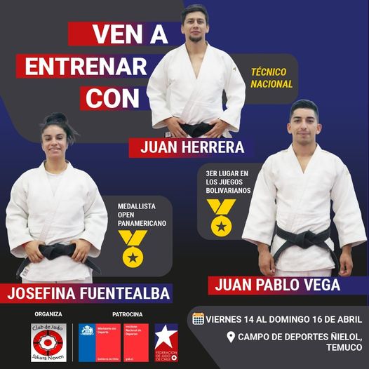 Entrena con Juan Herrera, Josefina Fuentealba y Juan Pablo Vega en Temuco